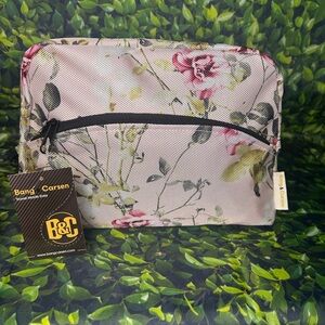 Floral Cosmetic Bag - Pink and Green